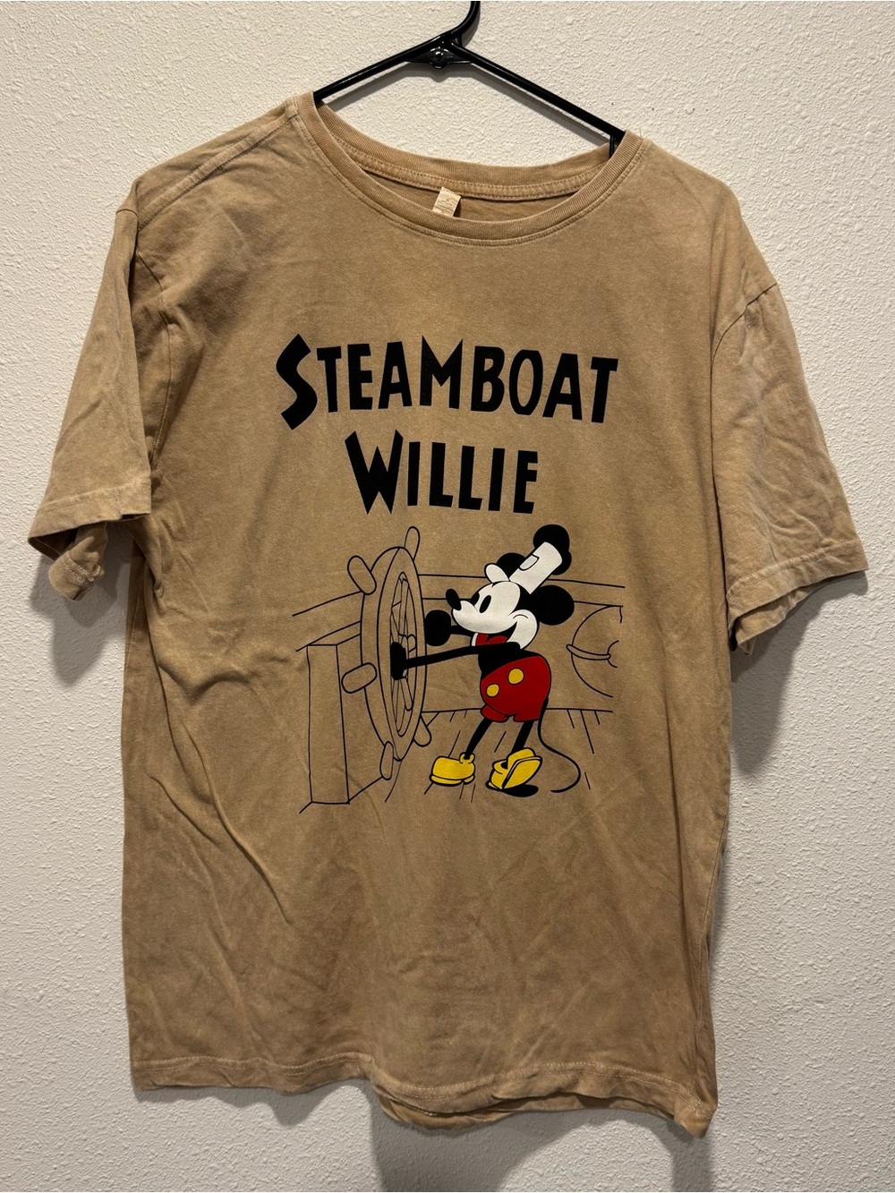Disney "Steamboat Willie" Mickey Mouse Shirt Vintage Style Graphic Tee